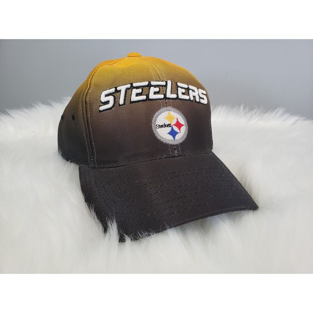 Vintage Pittsburgh Steelers Puma Fade Hat Strap Back Pro Line Adjustable
